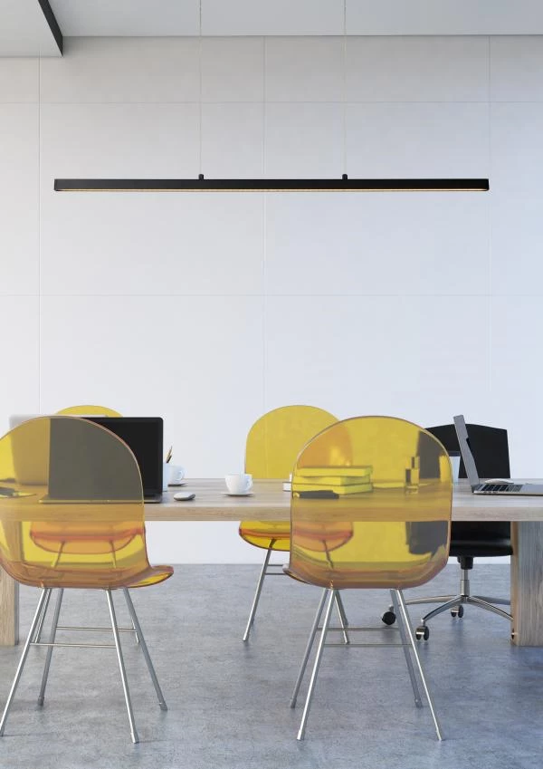 Lucide SIGMA - Pendant light - LED Dim. - 1x30W 2700K - Black - atmosphere 1